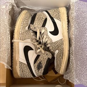 Nike High-Top Sneakers in Black and Cream